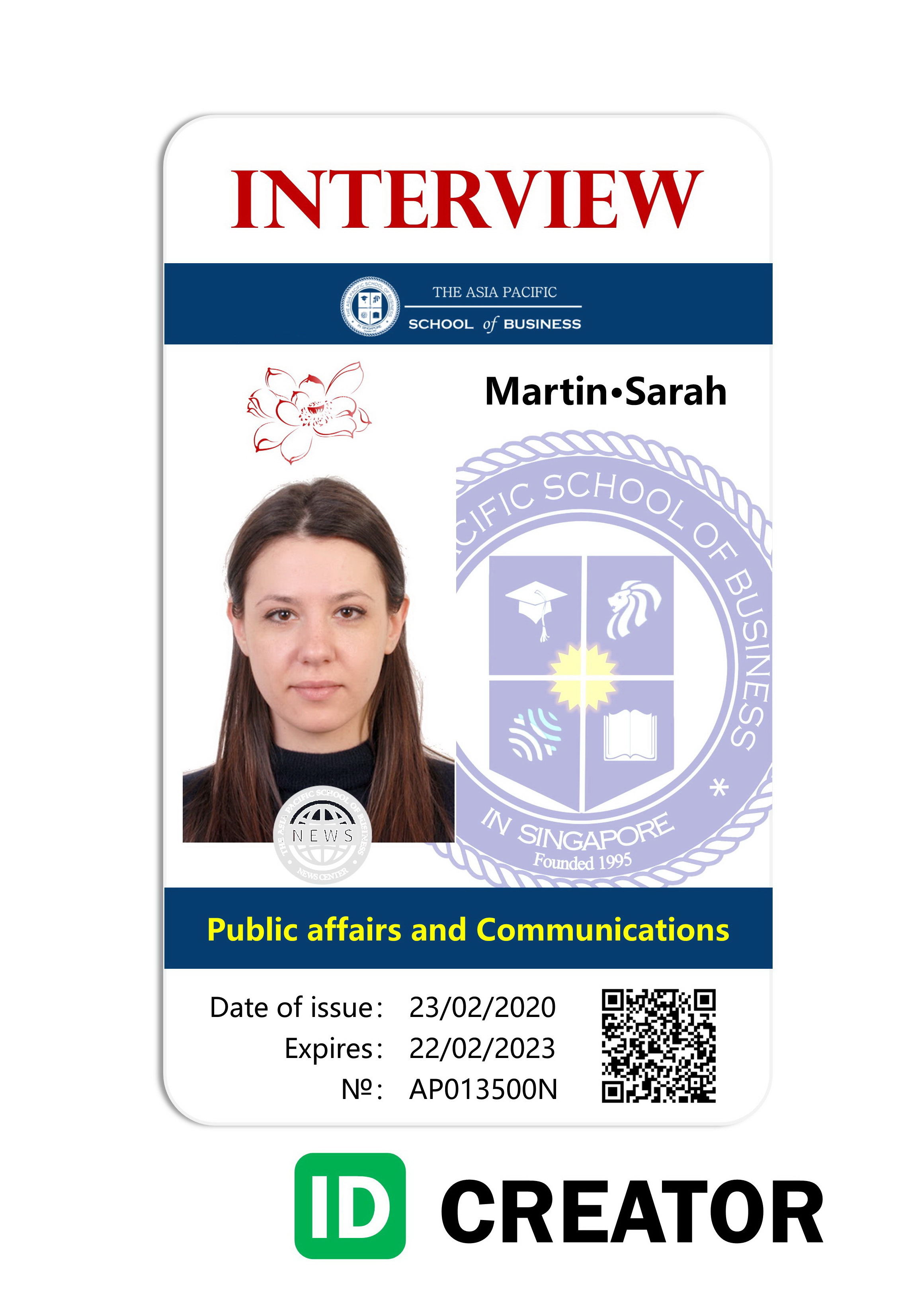 Interview card